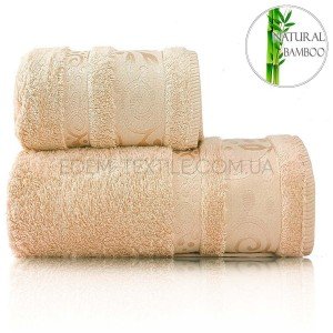 Турецкое бамбуковое полотенце Bamboo Organic Бежевый, 50х90
