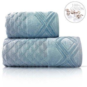 Полотенце махровое жаккардовое Sikel Piramit сизый, 50х90