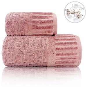 Хлопковое полотенце махровое Sikel Piano Розовый, 50х90