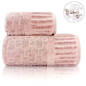 Хлопковое полотенце махровое Sikel Piano Пудровый, 50х90