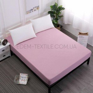 Простынь на резинке трикотажная Турция Soft Life Розовый, 160х200