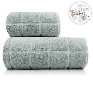 Полотенце из плотной махры Cestepe premium Kare Серый, 50х90