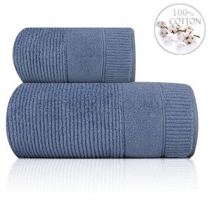 Махровое полотенце из хлопка Premium Nevara Синий, 50х90