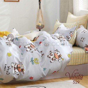 Постельное белье детское Буренка Сатин Twill 529 , Полуторный