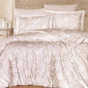 Сатиновая постель Issihome Advina Champagne , Полуторный