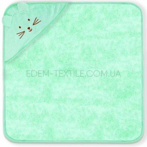 Махровый детский уголок для купания Colorful Мышонок Зеленый, 90х90