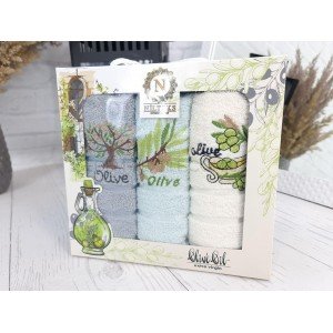 Комплект салфеток махровых для кухни Olive , 30х50-3шт