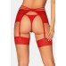 Кружевной Пояс для чулков Obsessive Loventy Красный, S/M