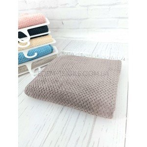 Полотенце микрофибра плюш Соты Colorful Home Какао, 50х90