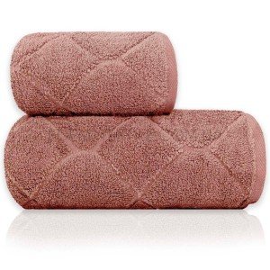 Плотное махровое полотенце Cestepe Premium Voli Темно-розовый, 50х90