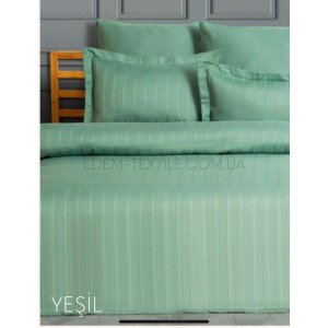 Набор постельного белья в полоску Сатин Yesil , Евро