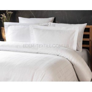 Набор постельного белья Сатин Страйп beyaz , Евро