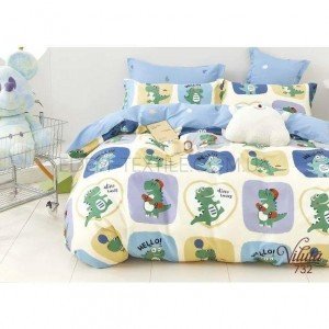 Постель для мальчика сатин Динозаврик Dino 732 , Полуторный