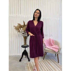Женский Халат из Вискозы Antana 171/1 на запах бургунди, S