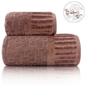 Хлопковое полотенце махровое Sikel Piano Какао, 70х140