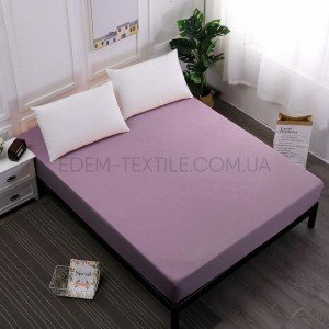 Трикотажная простынь на резинке Soft Life Лавандовый, 160х200