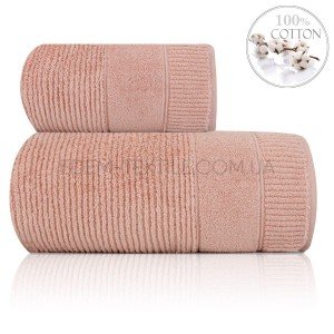 Полотенце из микрокоттона Premium Nevara Лосось, 70х140