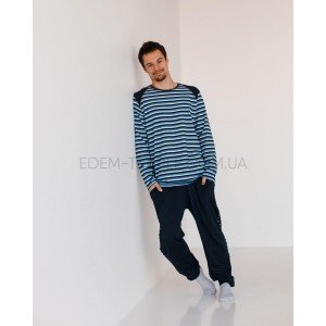 Мужская пижама с брюками Батал Nicoletta 93904 Темно-синий, 3XL