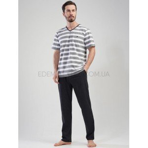 Мужской комплект трикотажный 111188 Vienetta Серый, 4XL