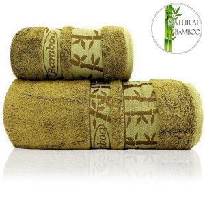 Мягкое полотенце бамбуковое Gold Bamboo Оливковый, 70х140
