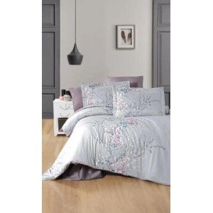 Комплект постельного белья Сатин Wisteria Lilac , Евро