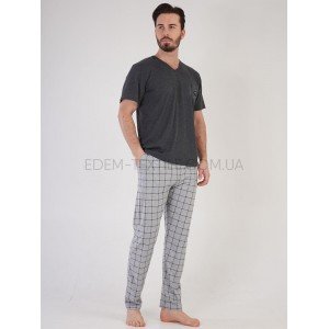 Мужской комплект для дома Батал Vienetta 1708 Графитовый, 3XL