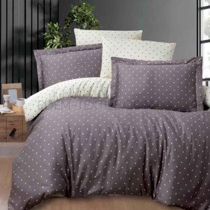 Постельное белье Issihome Сатин Point Lilac , Полуторный