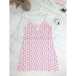 Ночнушка на бретелях HNX Бабочки с Сердечками