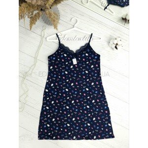 Ночнушка на тонких бретелях Турция HNX Листочки