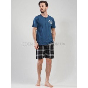 Мужской повседневный комплект с шортами 2771 Синий, 2XL