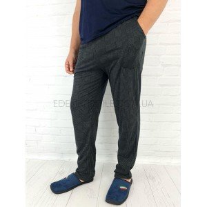 Хлопковые домашние мужские штаны PJM 700-1 Графитовый, XL