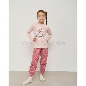 Пижама на девочку Влюбленный Кот Nicoletta 95213 Персиковый, Рост 152-158 (12-13 лет)