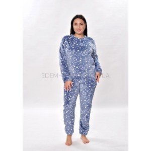 Женский комплект для сна и отдыха Сердечки сизый, 3XL
