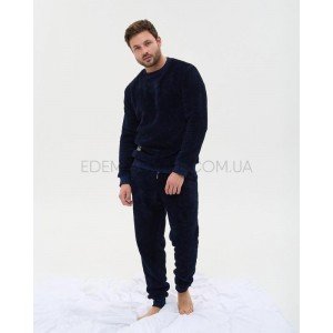 Теплый мужской костюм с брюками 93434 Tom John Темно-синий, XL